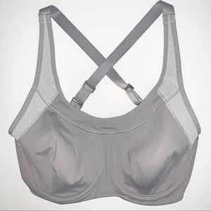 Athleta Glory 2.0 Sports Bra Silver Grey